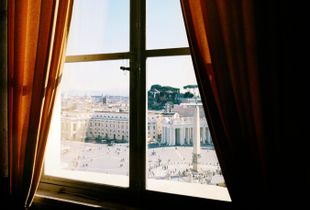 Vatican City State. 2012. View of St. Peter's square from the Apostolic Palace of Sixtus V.