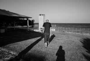 With my father at the shore, August 2016