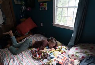 Caroline in Her Childhood Bedroom