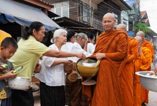 Ashana Bucha Day in Tha Bo, Thailand