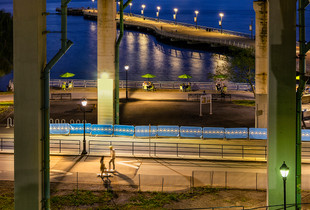 Skateboarders at Riverside Park