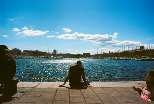 Relaxing on the basin.