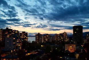 Night sky over Vancouver