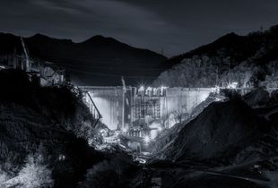 Construction at night