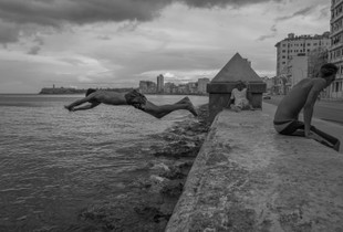 Diving into water