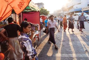Streets of Yangon.