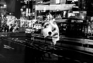 Reflection at Shibuya Crossing