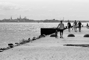 Summer view at Tallinn across the Tallinn bay