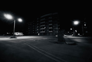 Suburbs in a winter night