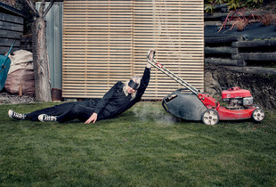 Sleeping on the Job - Mower Lady