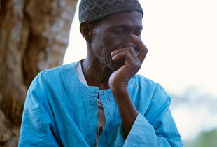 “The Guinean thinker”,Cantanhez National Park, Guinea Bissau. This man is a “homem grande” - a “big man”.