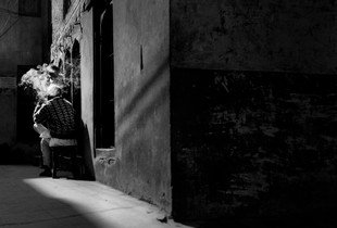 Morning smoke in Kathmandu, Nepal