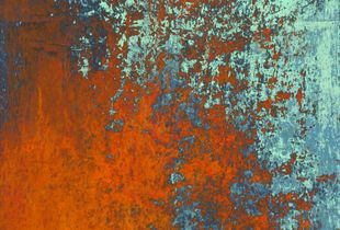 Orange on Grey, 2020.   50 x 50" digital C-Print on aluminium dibond with acrylic glass surface.