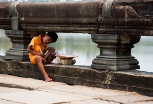 Entering Angkor Wat