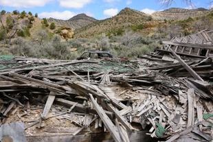 Abandoned Mining Camp, Colorado: Miner's Dormitory.