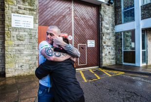 The moment a family is reunited with their dad after 2 and a half years of him inside HMP/YOI Portland, Dorset.