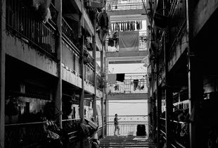 Inside the building