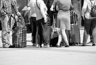 waiting tourists