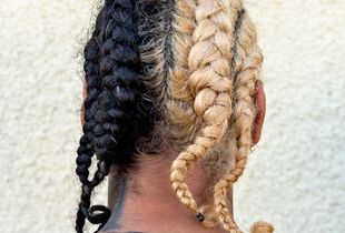 Drunk Man with Braids