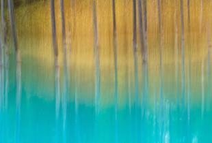 Blue pond in autumn.