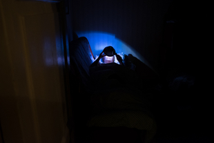 My Mother with the "Blue Lamp".