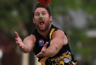 Matt McDowell takes a mark