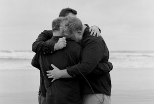 Self portrait with my partners on the beach