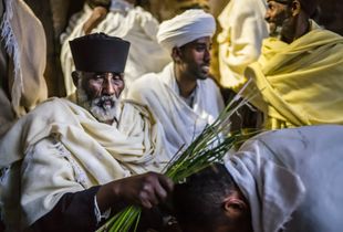 Benediction, Debre Birhan Selassie church, Gondar, Ethiopia
