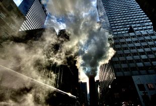 Smoke in the street