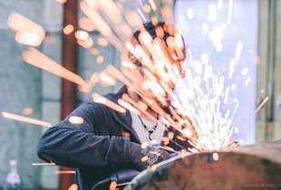 In the metal workshop.