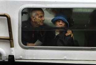 Couple on a vaporetto.