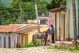 A man and his horse, Trinidad de Cuba, Cuba