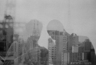 City reflex on couple