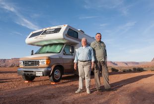 Don & Dorothy, Fulltimers. Outskirts of Canyonlands, UT.   ©David Gardner