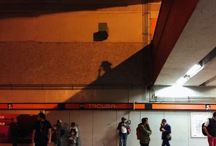 Shadow of a man.