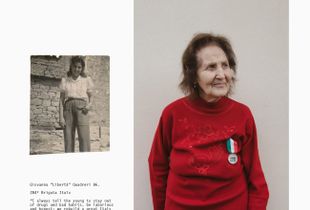 Giovanna Quadreri, 86 years old. Nome de guerre: Liberta’, Giorgio. Giovanna was a so called “staffetta partigiana”. She was responsible of delivering important messages to the troops, travelling daily from the town of Reggio Emilia till the villages in the nearby mountains. Giovanna has also collaborated with British forces in many operations, especially close to the day of Italy liberation.