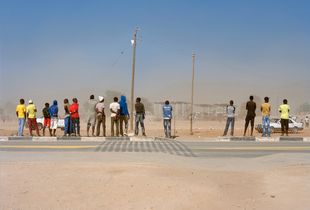 Soccer and dust storm.