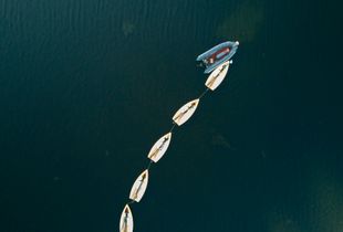Dinghies on Derwentwater