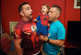 Tom and Santiago with their daughter Violet