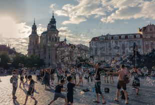 Bubbles on the square