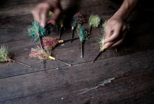Sittwe, Myanmar, 2012. Jinglee, homemade projectiles. Made from sharpened and barbed nails, these projectiles are used by both Rakhine and Rohingya. They are fired at each other from catapults made of wood and rubber. © Spike Johnson