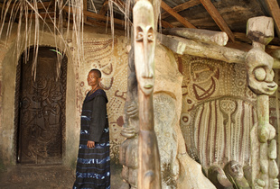 DETERMINATION (2010)  "I was married to a man who had fifteen wives and more than sixty-two children. I managed to get out of it by doing hand-painted Adire and weaving.  I worked.  No one established me. You have to have determination."                                   -