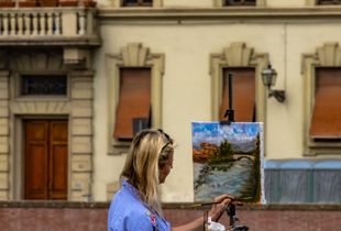 Landscape Artist In Florence, Italy