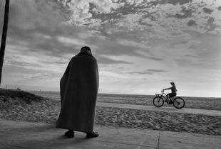 Man with blanket