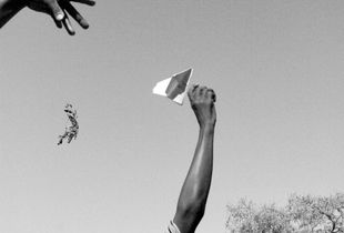 Launch of paper airplanes