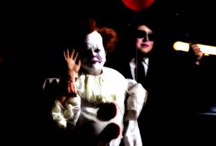 Clown with chauffeur
