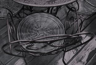 Chair in the rain