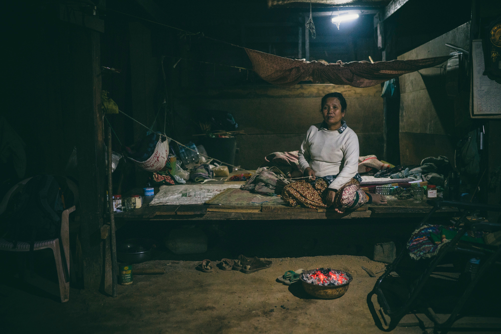 In the middle of the mountains in Myanmar