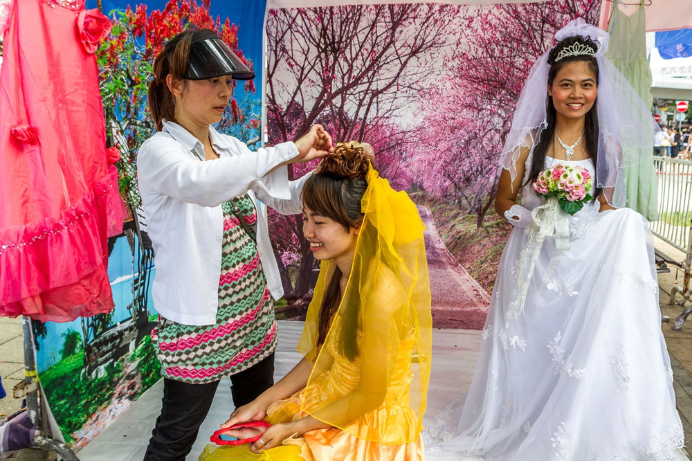 Domestic workers, Hong Kong.