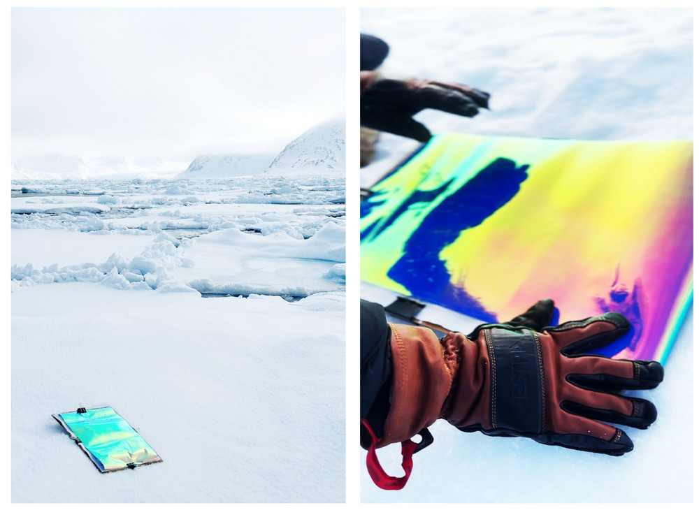 Process photographs whilst making the series "Time Capsule" © Laure Winants